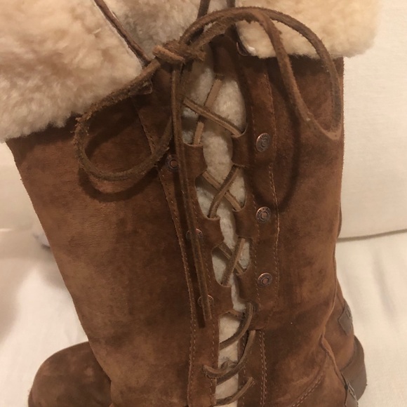 UGG Upside Tall Side Lace Sherpa Boots - Picture 6 of 7
